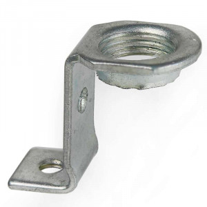 Straight bridge in galvanised steel with M10 thread, 20 mm high