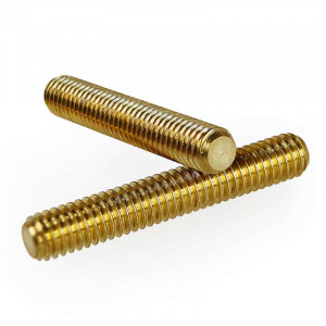M4 brass threaded rod, 0.8mm standard pitch, headless, 25mm long