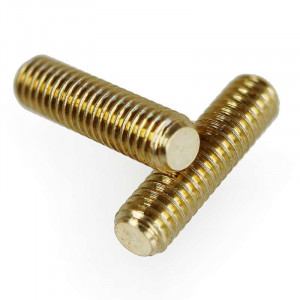 M4 brass threaded rod, 0.8mm standard pitch, headless, 15mm long