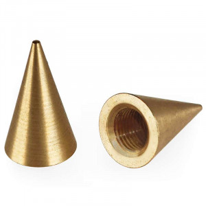 Brass luminaire tip diameter 16mm M10 threaded cone shape