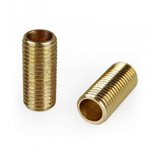 M8 brass threaded tube, 1mm pitch, 18mm long
