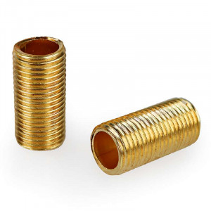 M10 brass threaded tube, 1mm pitch, 20mm long