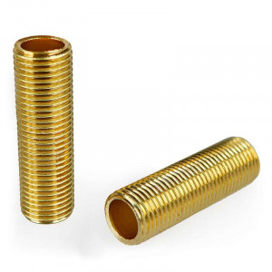 M10 brass threaded tube, 1mm pitch, 30mm long