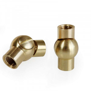 Solis brass ball joint, a joint for M10 threaded tube with 1mm pitch