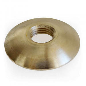 Rounded brass washer, diameter 30mm, thickness 5mm