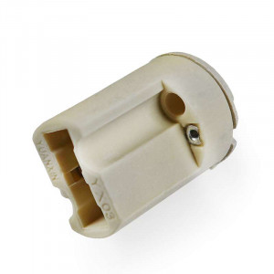 G9 porcelain lamp base for free-standing or bridge mounting