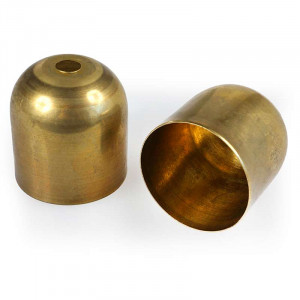 Brass lampholder cover with curved base for E27 lamp