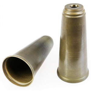 Solid brass tubular body, clarinet type, for chandeliers, suspension - height 97mm Ø 46mm