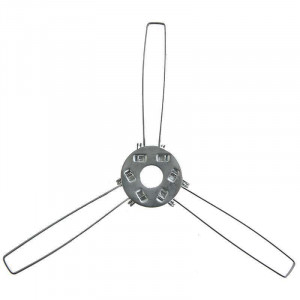 Three-arm spring clamp on M10 rod