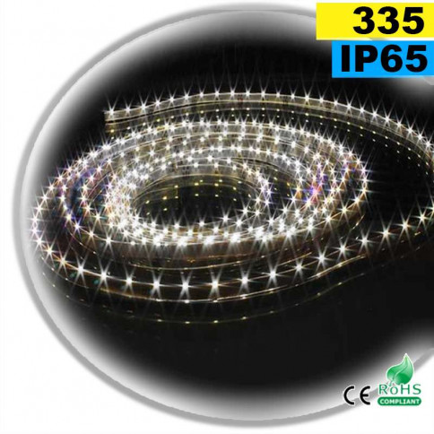  Strip Led latérale blanc chaud léger LEDs-335 IP65 60leds/m sur mesure 