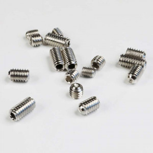 M6 zinc-plated steel screw without hollow hexagonal head - thread length according to variation