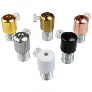 Smooth cable clamp, choice of colours, cable passage diameter 2.4mm