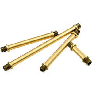 M10 threaded brass tube with flanged collar