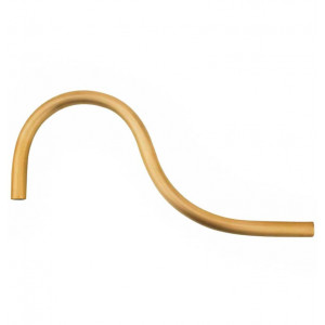 Double elbow gooseneck brass tube - length 23cm