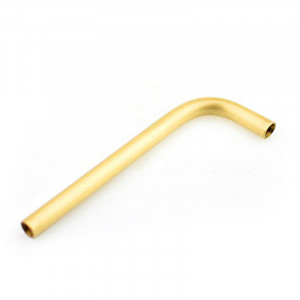 90° brass tube - length 15cm / 5.5cm with M10 thread
