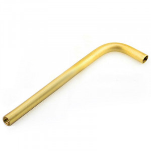 90° brass tube - length 17cm / 7.5cm with M10 thread