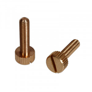 Brass M5 knurled pan head...