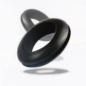 Black rubber grommet