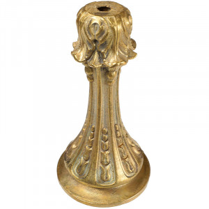 Solid cast bronze shaft decorated with discreet leaf and flower motifs