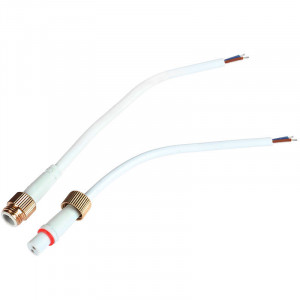 IP65 waterproof male/female connector with two cables and coding device