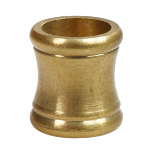 10.5 mm diameter smooth brass sleeve for installation on threaded pipes - height 15 mm