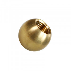 Boule en laiton diamètre 17.5mm taraudé M10