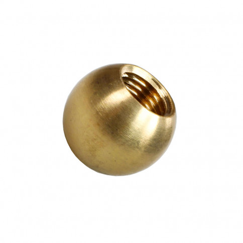 Boule en laiton diamètre 17.5mm taraudé M10