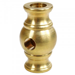 Brass sleeve, diameter 29.5mm, drilled through to diameter 13mm plus M10 tapping