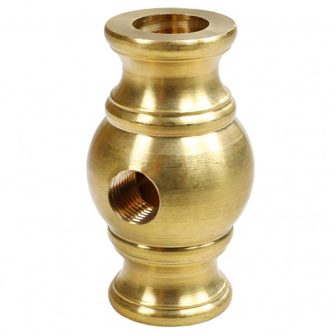Brass sleeve, diameter 29.5mm, drilled through to diameter 13mm plus M10 tapping