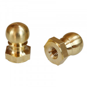M5 threaded decorative brass ball cap nut