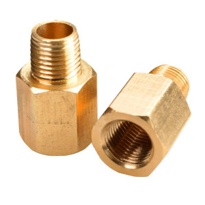 Hexagonal profile 15mm brass riser with M10 threads