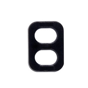 Black nylon strain relief clevis for flat cable