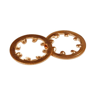 M6 brass fan washer with internal serrations type JZ