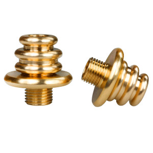 Wiggles electric cable clamp in brass - silicone cable lock