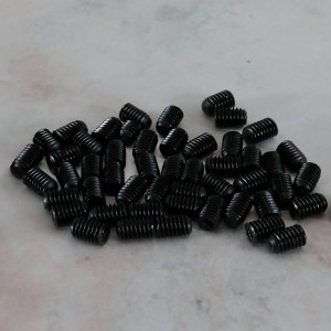 M4 black plastic screw, headless, length 6mm