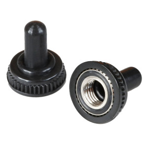 Sealing cap for black knurled micro-switch buttons
