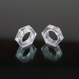 low transparent plastic nut...