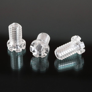 Transparent plastic screw...