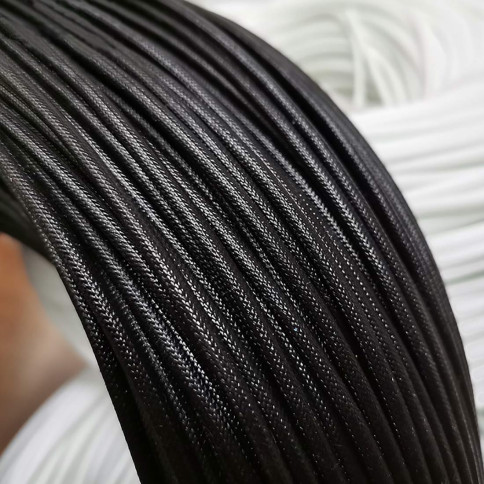 Gaine de protection pour câble couleur noir - fil de silice et revêtement silicone - diamètre suivant déclinaison