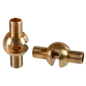 M10 spherical double male threaded brass sleeve