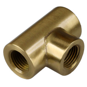 Brass T-fitting with three...