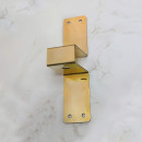Brass double lampholder support for wall lamp
