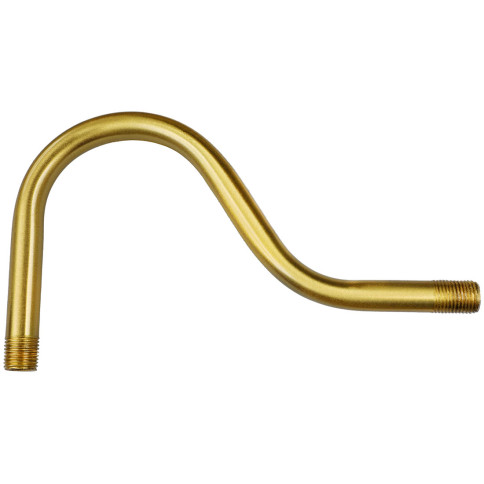 Tube en laiton col de cygne double coudes - longueur 138mm fileté M10