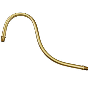Tube en laiton col de cygne double coudes - longueur 240mm fileté M10