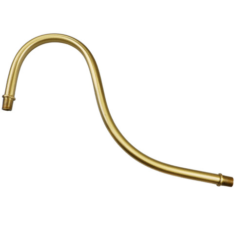 Tube en laiton col de cygne double coudes - longueur 240mm fileté M10