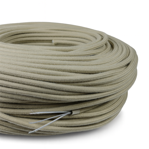 Câble rond tresse tissu couleur...