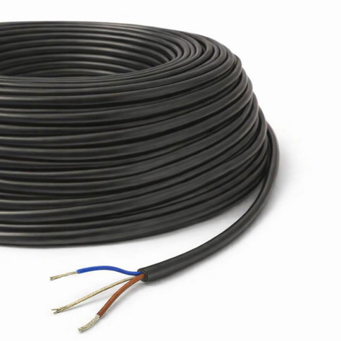 copy of Câble électrique rond 2x0.5mm² sur téflon avec câble acier porteur couleur noir