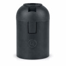 Douille à culot E26 en plastique noir sur tiges filetées creuses M10 "Format américain"