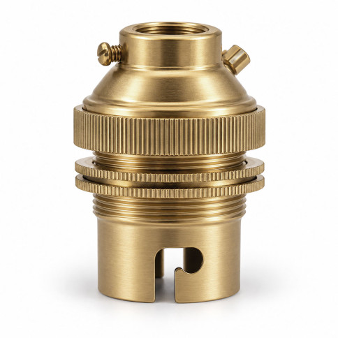 Douille de lampe B22 en laiton naturel - fixation taraudage M10