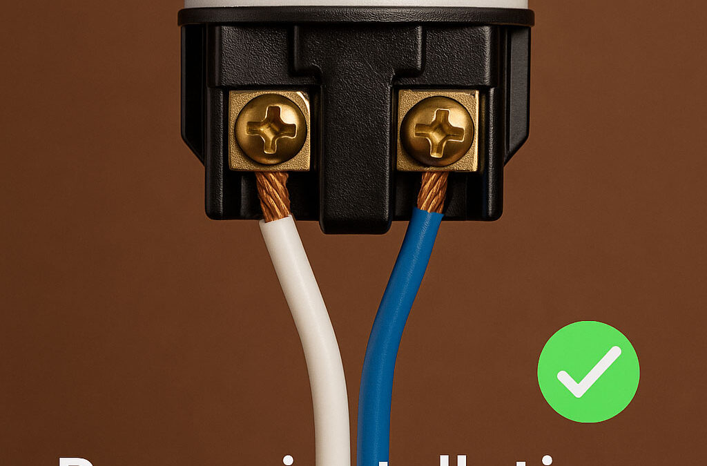 La bonne installation d’une douille de lampe